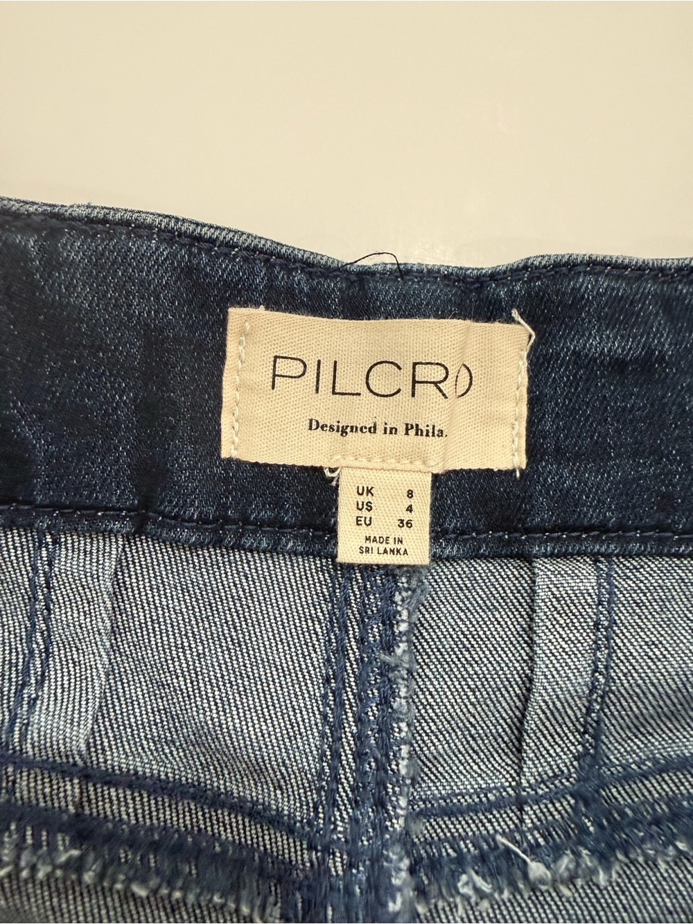 Pilcro by Anthropologie High Rise Straight Denim Midi Skirt Dark Indigo Size 4 - Picture 9 of 12
